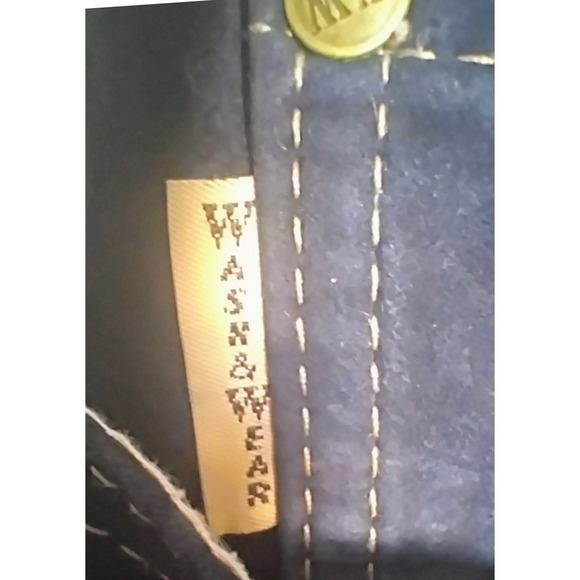 Vintage W&W Wash & Wear Leather Suede Pants Mens 26 Made in Canada Blue - Picture 6 of 13